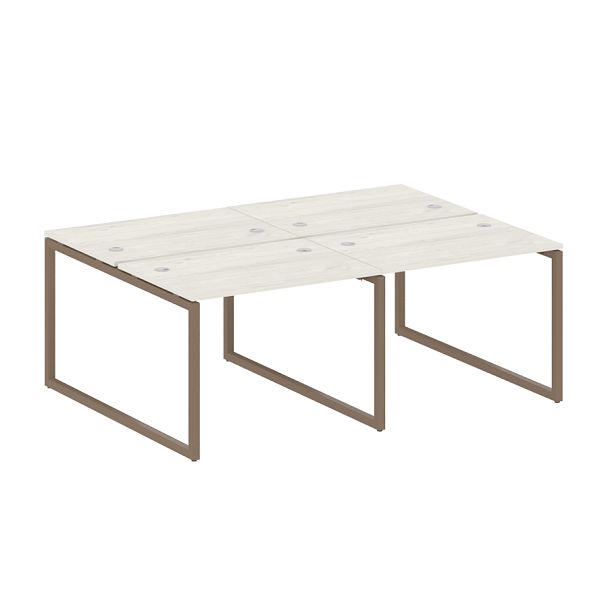 Metal System Quattro Р. ст. на 4 раб. места на О-образном м/к 40БО.СМ-4.1 Дуб наварра/Мокко металл 2000*1475*750 - Вид 1