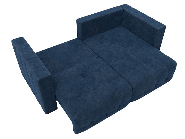 Диван угловой Лига-052 НПБ угол универсальный Велюр синий - Вид 8