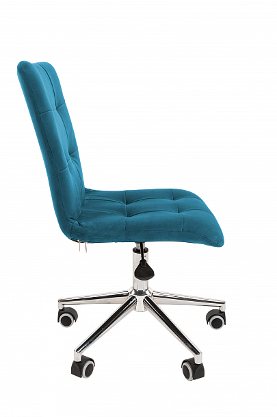 Кресло CHAIRMAN 030, крестовина хром, ткань велюр, бирюзовый - Вид 4