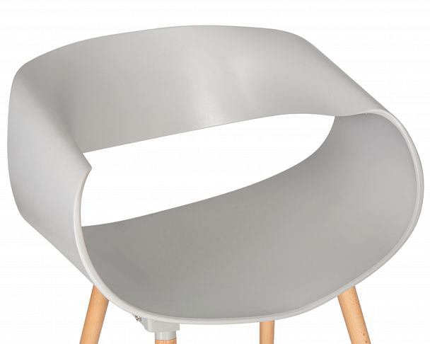 Стул обеденный DOBRIN ALIEN (ножки светлый бук, цвет светло-серый (GR-01)) - Вид 10