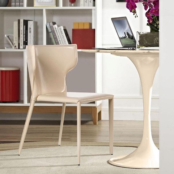 Стул Austin, кожа бежевый - Вид 4