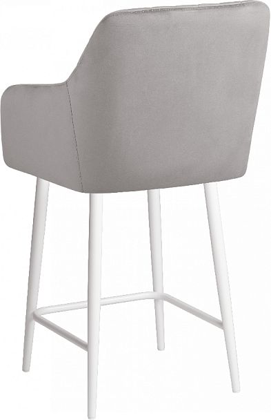 Полубарное поворотное кресло Барли К, Confetti silver/белый - Вид 6