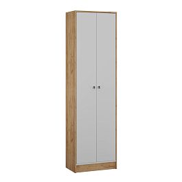 Ямайка Шкаф ЯПШ-1 (600*2100*350) дуб крафт золотой/белый - Фото предпросмотра