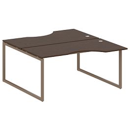 Metal System Quattro Р. ст. криволинейная на О-образном м/к 40БО.РАС-СА-2.1 Венге/Мокко металл 1600*1835*750 - Фото предпросмотра