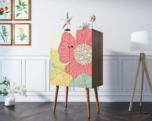 Комод на высоких ножках Berber 5 принт арт BB09/Print_05 - Вид 3