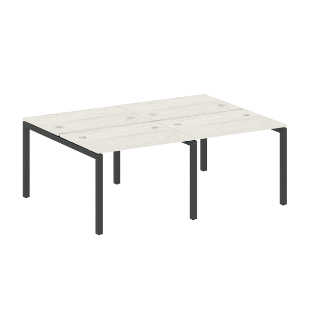 Metal System Quattro Р. ст. на 4 раб. места на П-образном м/к 50БП.СМ-4.1 Дуб наварра/Антрацит металл 2000*1475*750 - Вид 1