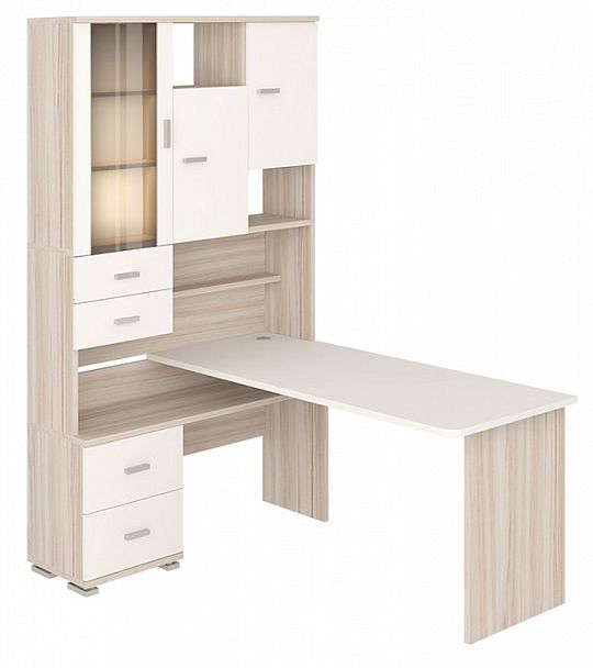 Стол компьютерный Домино СР-620/160 Карамель/Белый левый - Вид 2