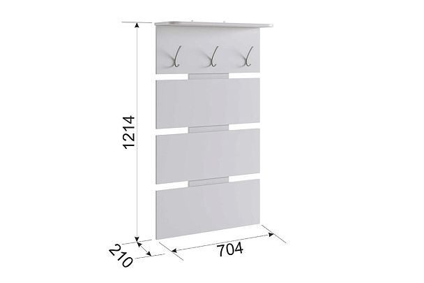 Вешалка Реал 2 PR-0030.1544 дуб сонома - Вид 3