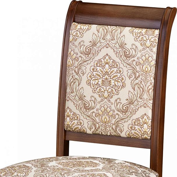 Комплект деревянных стульев с мягким сиденьем Бармс Античный орех/Бежевый жаккард, 3 шт. - Вид 5