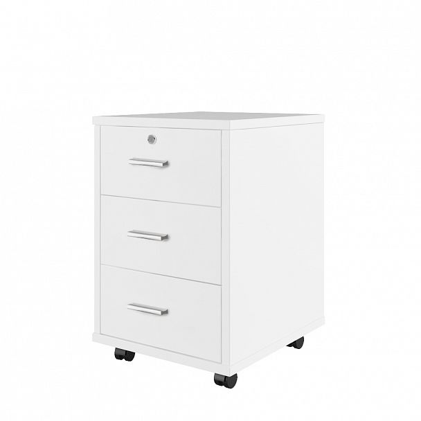 Тумба подкатная 3 ящика Trend Metal 42x47x62 белый - Вид 1