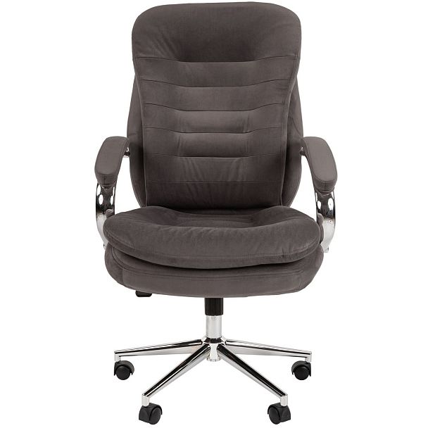 Кресло CHAIRMAN HOME 795, ткань велюр, серый - Вид 3