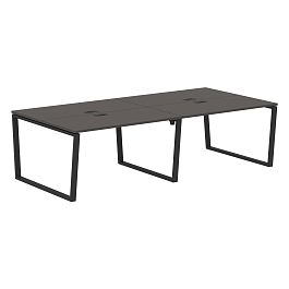 Стол 4-х местный EVWST 2713 Мокко/Черный 2726х1346х750 EDIS - Фото предпросмотра