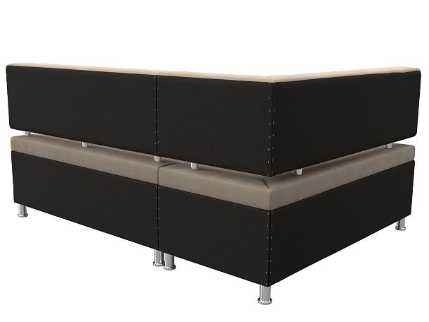 Кухонный уголок Стайл левый (полностью велюр бежевый) - Вид 6