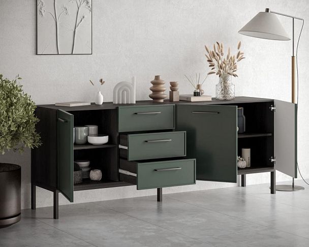 Комод с тремя дверками и тремя ящиками Nicole арт NEM07G - Вид 2