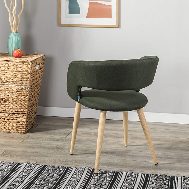 Кресло Hugs тёмно-зеленый/нат.дуб - Вид 9