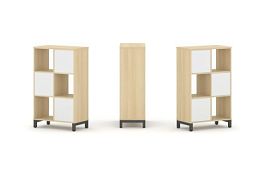 Стайл Проджект Набор стеллажа 1 сторон., 3 яр. SN.NS-321 Акация Лорка/Белый/Металл Антрацит 754*400* - Фото предпросмотра