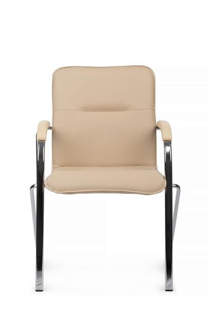 Стул Самба с пластиковыми подлокотниками SMB-03H Хром гальв. Бежевый - Вид 8