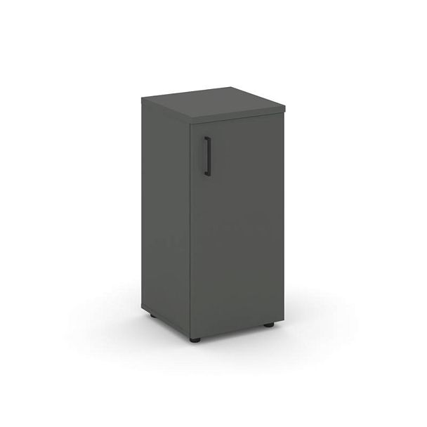 Стайл Проджект Шкаф низкий узкий SN.STU.E-301(R) Антрацит/Черный Ручки 400*400*833 - Вид 1