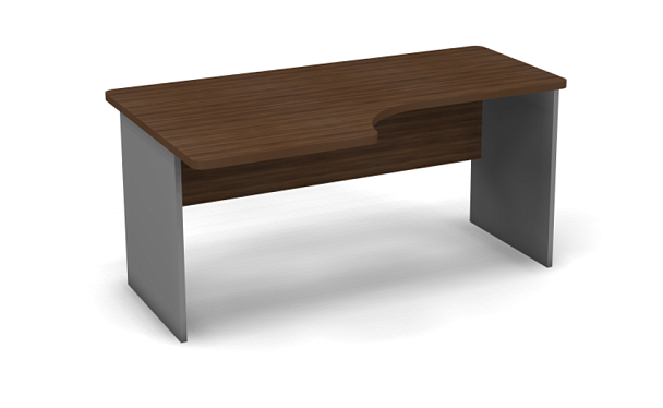 Стол эргономичный L,R 1600 Берлин Орех Вармия/Серый СУ 160.95 L/R - Вид 1