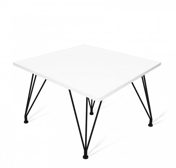 Столик журнальный SHT-TU29/H36/ЛДСП 60/60 черный муар/белый - Вид 2