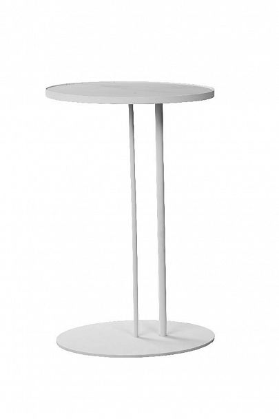 Журнальный столик Stone овальный 015, белый - Вид 1