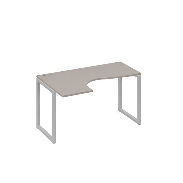 Стол эргономичный левый "Классика" на металлокаркасе QUATTRO A4 А4 Б4 033 БП мокко премиум / металлокаркас серый - Вид 1