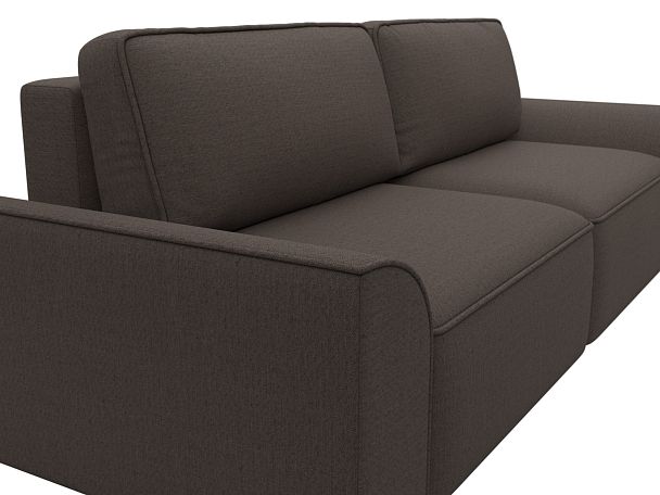 Диван прямой Лига-048 НПБ Рогожка коричневый - Вид 4