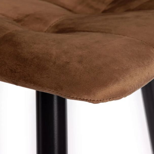 Стул барный Чилли/Chilly (мод. 7095б), ткань/металл, коричневый barkhat 12/черный - Вид 7