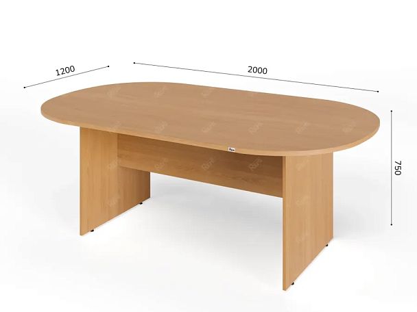 ЛАЙТ / LIGHT RLG010-20x12 Конференц-стол 200x120x75 Бук - Вид 5