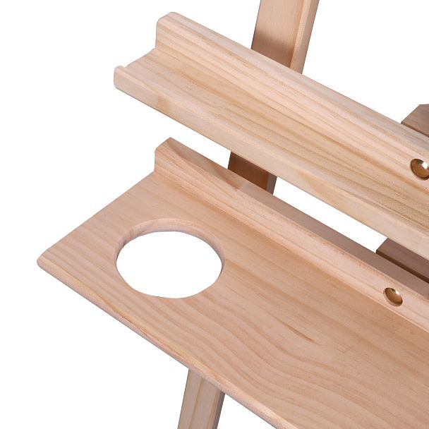 Мольберт напольный из сосны Лира с полкой, 170х55х70 см, высота холста до 107 см, BRAUBERG ART CLASSIC, 192261 - Вид 14