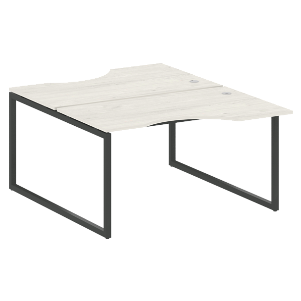 Metal System Quattro Р. ст. криволинейная на О-образном м/к 40БО.РАС-СА-2.2 Дуб наварра/Антрацит металл 1400*1835*750 - Вид 1