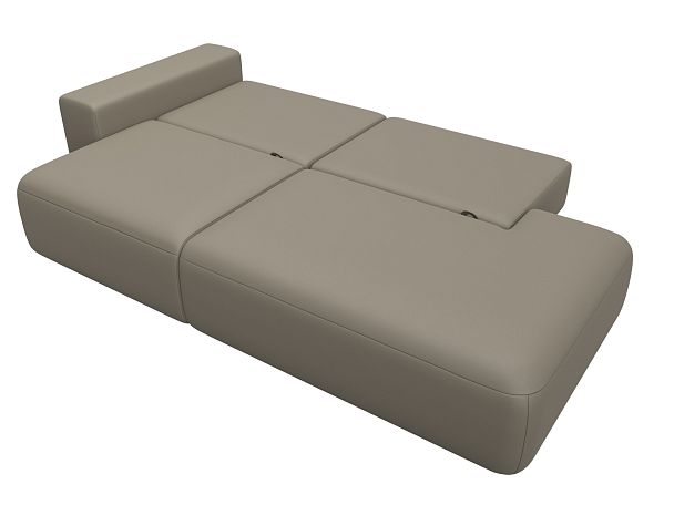 Диван прямой Лига-036 НПБ Модерн подлокотник слева Экокожа бежевый - Вид 9