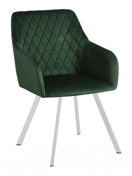 Кресло поворотное Барли, Confetti deep forest/белый - Вид 4