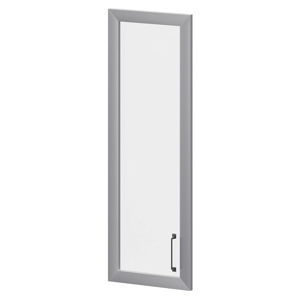 Дверь стеклянная в алюминиевой раме левая К-980.СР.ЛВ.Ф Дуб венге 356x20x1165 Приоритет - Вид 1