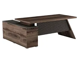 IRVIN IRV30310404 Стол письменный правый 155 Irvin кабинет руководителя  дезира тёмная - Фото предпросмотра