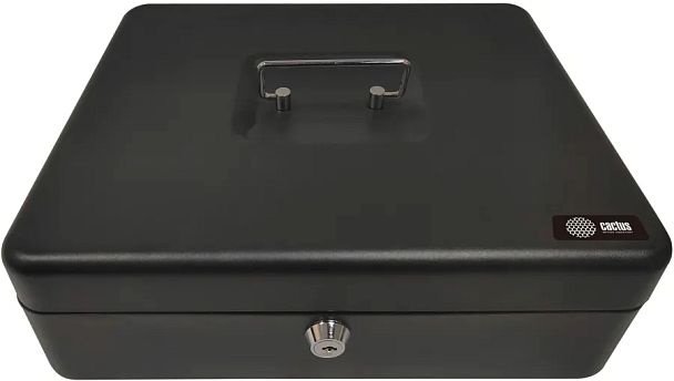Ящик для денег Cactus CS-CB-004 90x300x240мм ключевой графитовый сталь 1.967кг - Вид 1