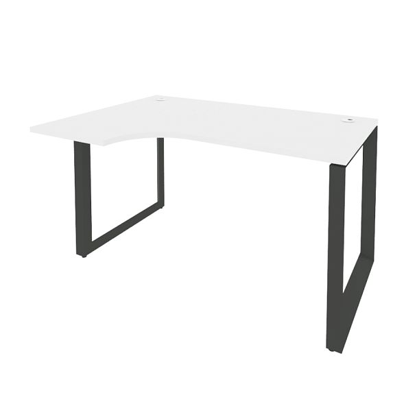 Onix Стол эргономичный левый на О-образном м/к O.MO-SA-2 (L) Белый бриллиант/Антрацит металл 1380*980*750 (720/460) - Вид 1