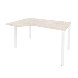 Onix Стол эргономичный левый на П-образном м/к O.MP-SA-2 (L) Денвер светлый/Белый металл 1380*980*750 (720/460) - Фото предпросмотра