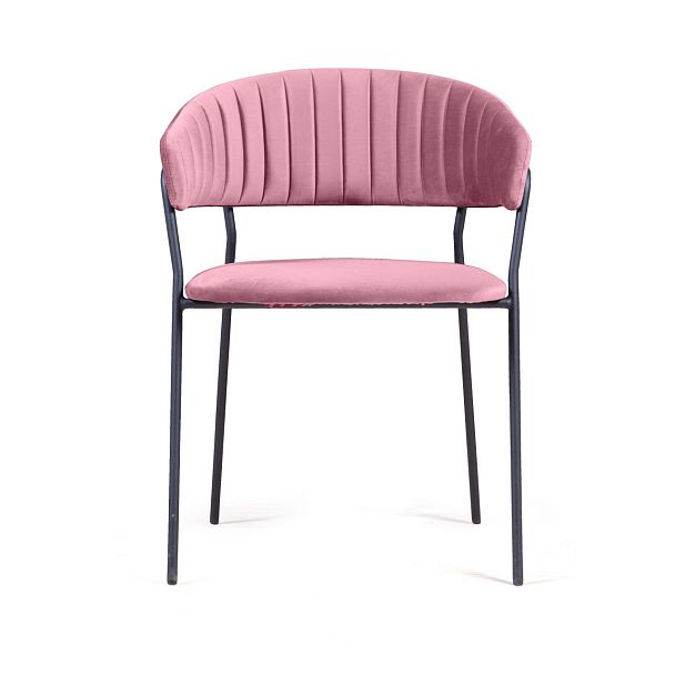 Стул Kelly с подлокотниками, бархат пудровый 15 - Вид 3