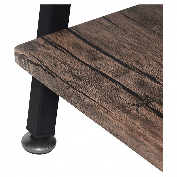 Стол на металлокаркасе BRABIX "LOFT CD-004", 1200х535х1110 мм, 3 полки, цвет морёный дуб, 641218 - Вид 10