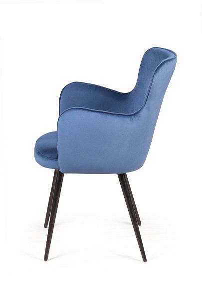 Стул с подлокотниками King, бархат синий 29 - Вид 4