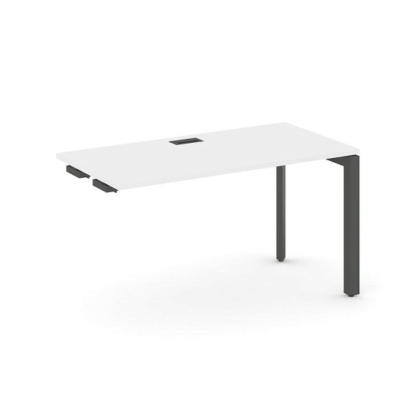 Style Project Next Стол-приставка к опор. элем. SN-59P.OPRS-002 Белый/Металл Антрацит/Черный Заглушка 1180*600*750 - Вид 1