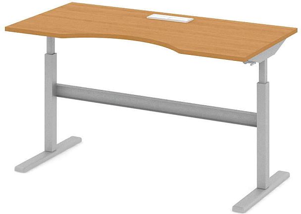Стол офисный рабочий С-ТРС45 "Трансформер"  ПК-ТРС-СТЭ160Х80КК/МРМ-В1-24 ольха - Вид 1