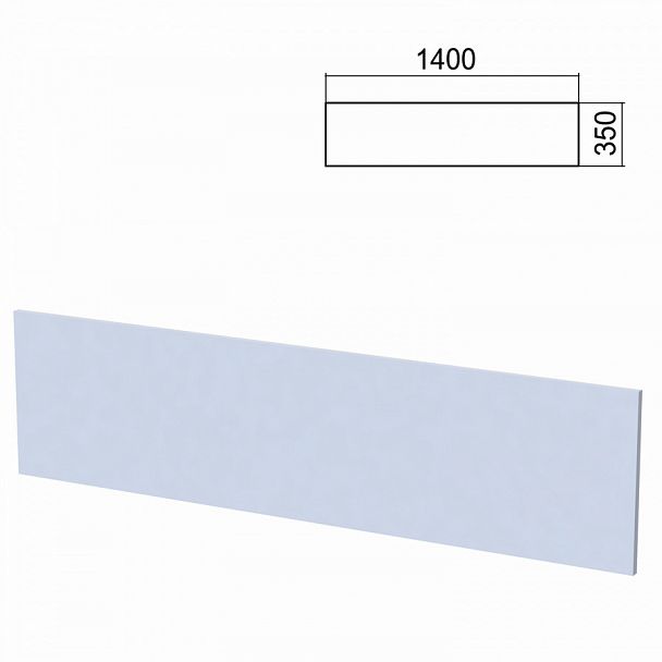 Экран к столам на металлокаркасе "Арго", шириной 1400 мм, серый - Вид 1