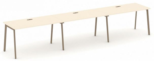 Рабочая станция на 3 места "ESTETICA" ES.RS-3.3-LP Сатин - Вид 1