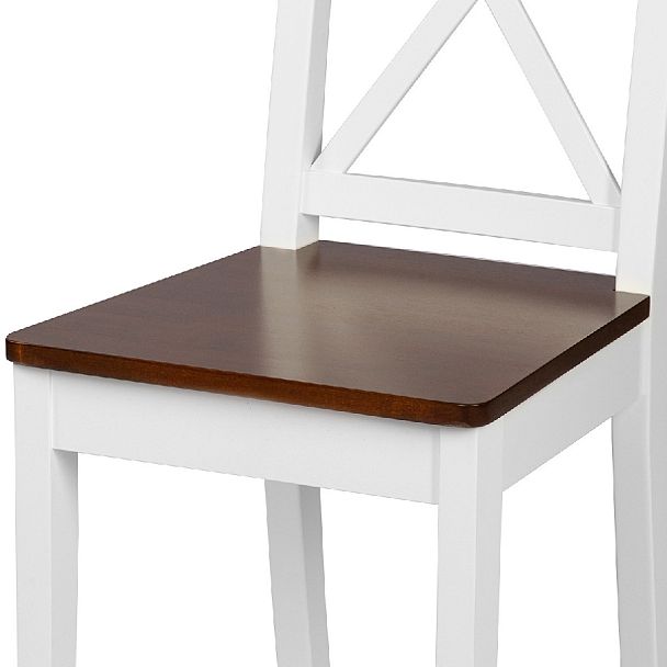 Комплект деревянных стульев с жестким сиденьем Бергольф Белый/Темный орех, 4 шт. - Вид 10