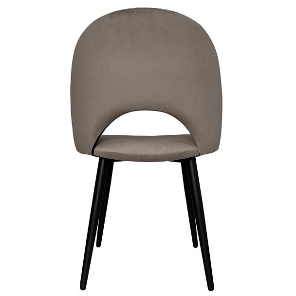 Стулья КОМПЛЕКТ 2 шт., "Luna CF-070", велюр коричневый, каркас металлический, усиленный, черный, BRABIX, 532772 - Вид 8