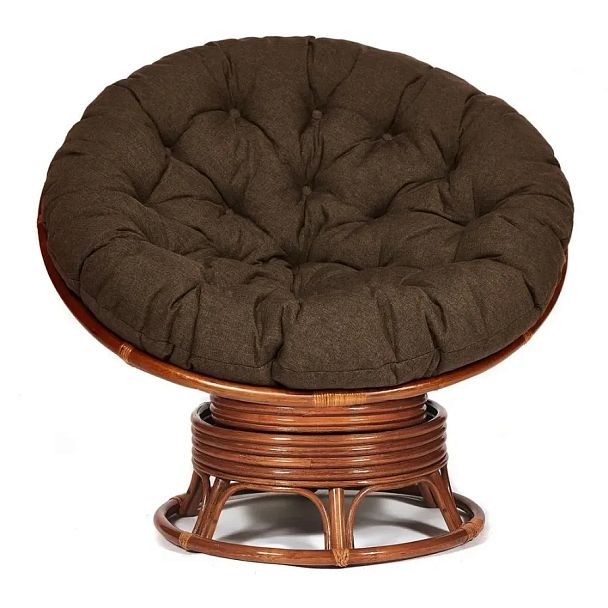 Кресло-качалка Папасан/Papasan (W 23/01 B) /с подушкой/Pecan (орех) - Вид 8