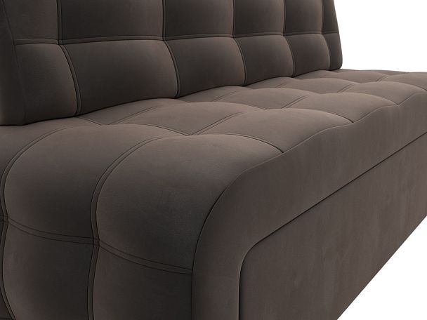 Диван кухонный прямой Люксор Велюр коричневый - Вид 4