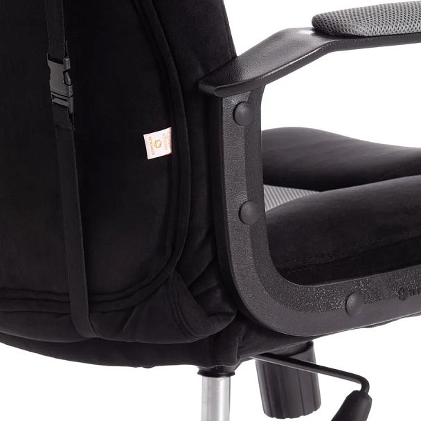 Кресло Драйвер/Driver (22), флок/ткань, черный/серый - Вид 12